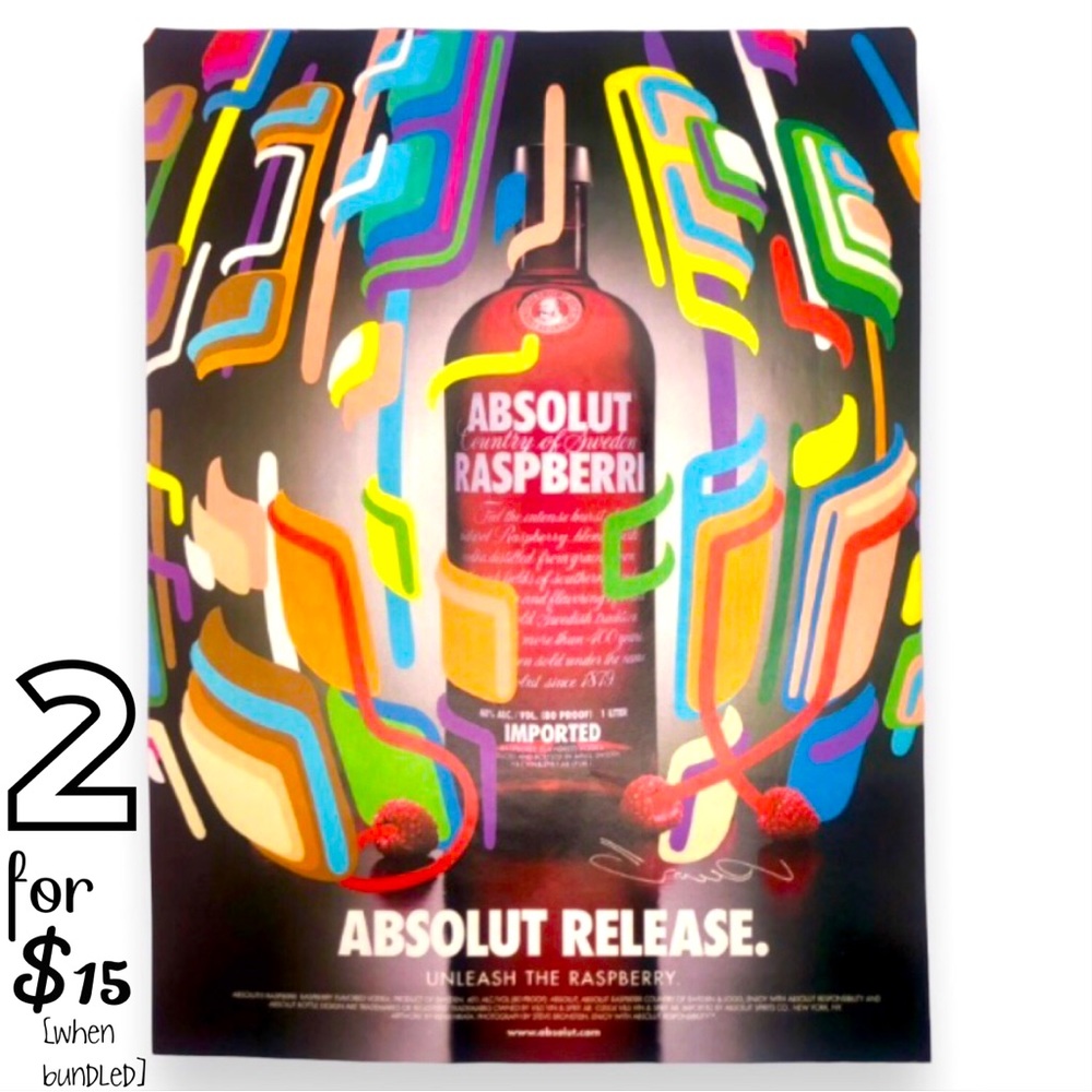 🟢[Absolut Vodka] ABSOLUT RELEASE Original 2004 Vintage Magazine Advertisement